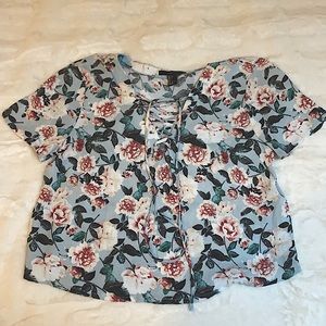 Large Floral Crop Top